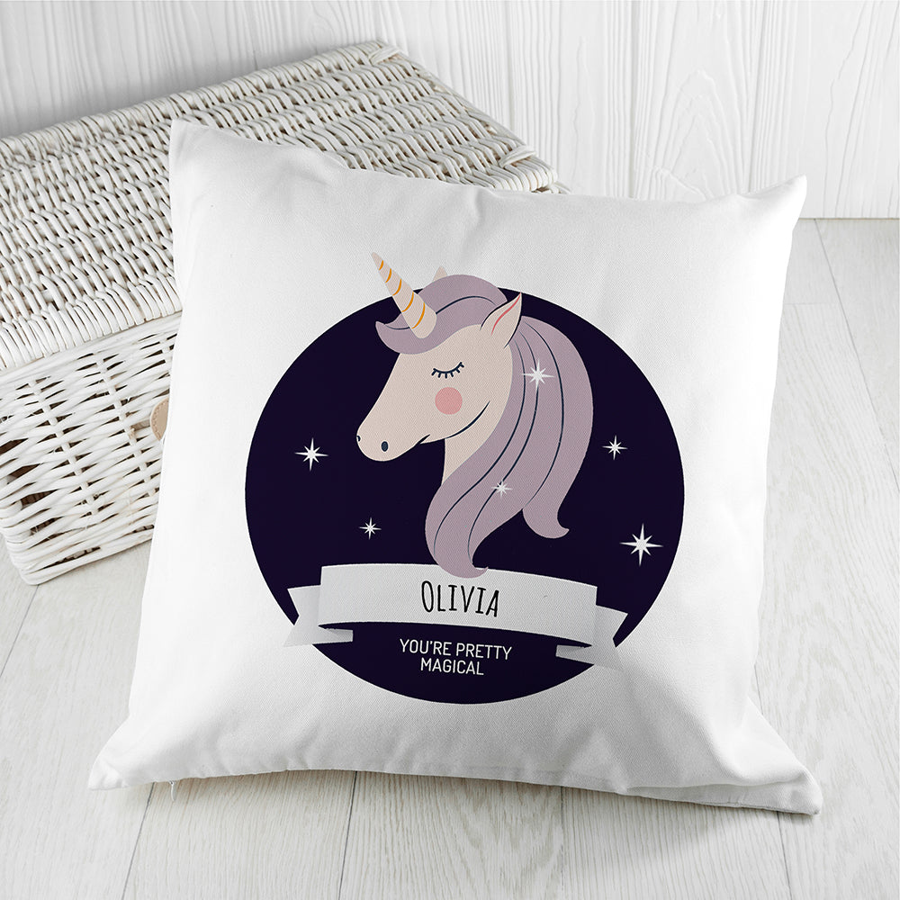 Personalised Unicorn Twilight Cushion Cover - Myhappymoments.co.uk