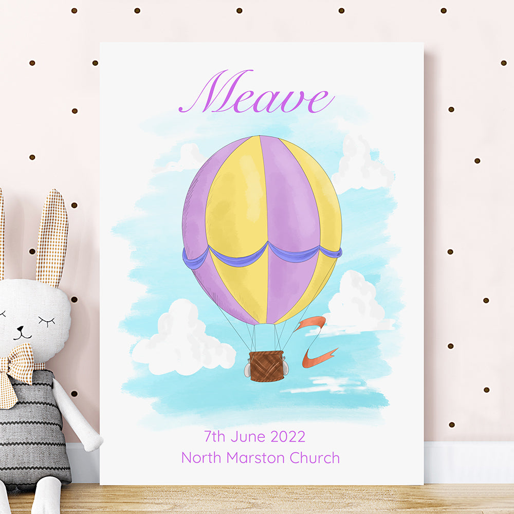 Personalised Hot Air Balloon Print