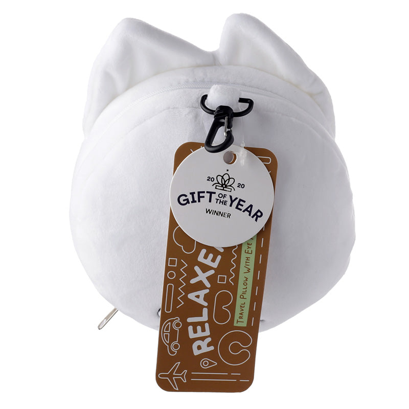 Relaxeazzz Simon's Cat Round Plush Travel Pillow & Eye Mask