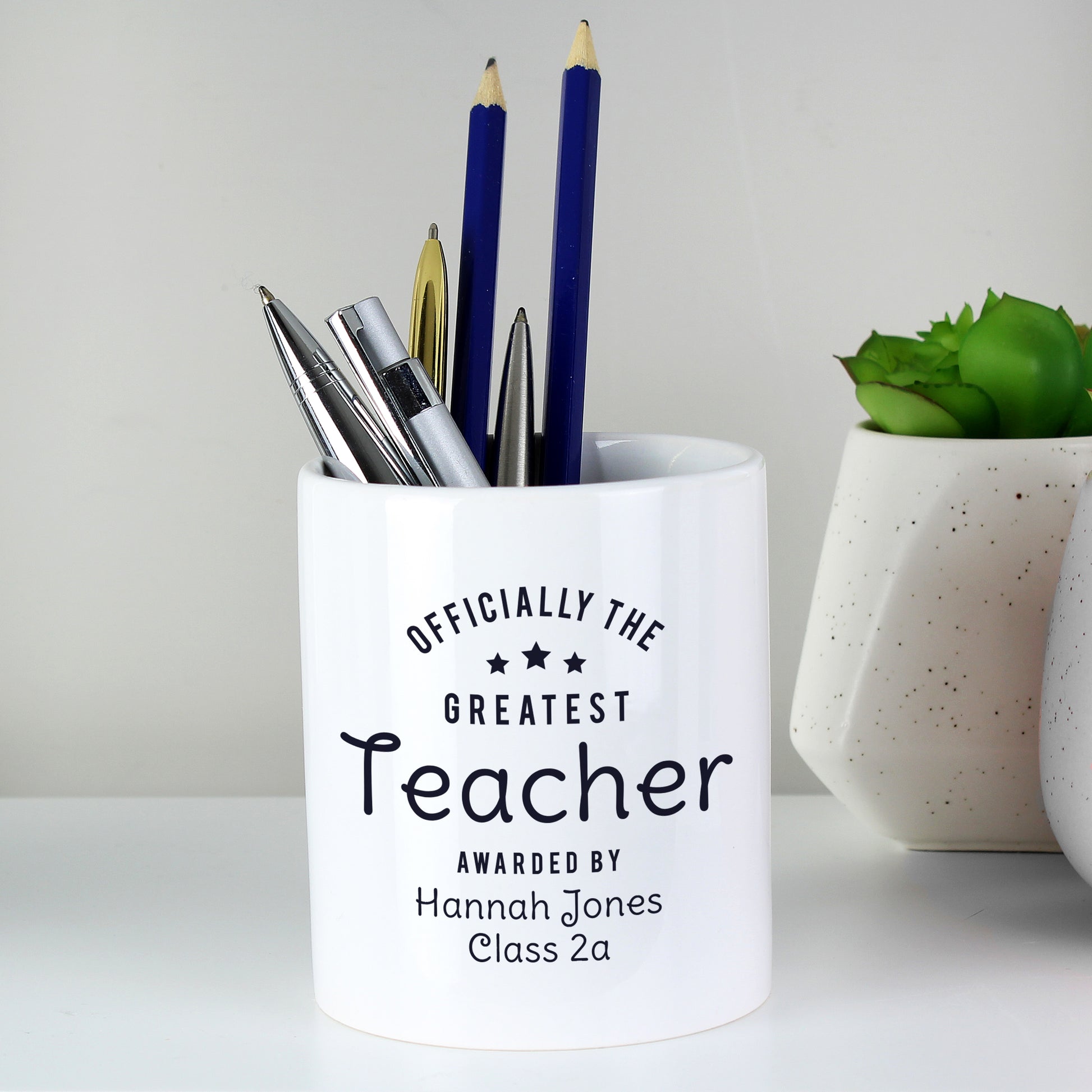 Personalised Officially The Greatest Teacher Ceramic Storage Pot