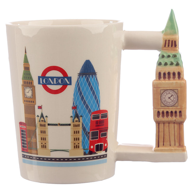 Big Ben Ceramic Shaped Handle Mug - London Icons - Myhappymoments.co.uk