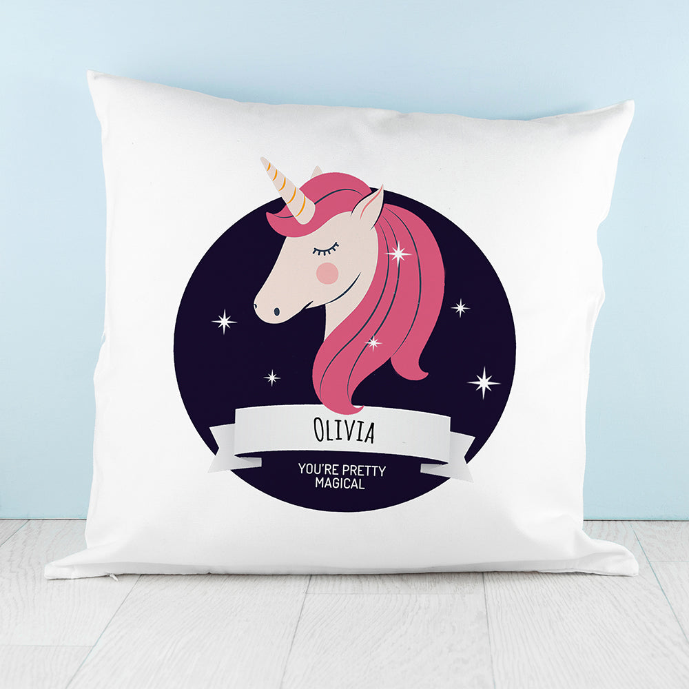 Personalised Unicorn Twilight Cushion Cover - Myhappymoments.co.uk