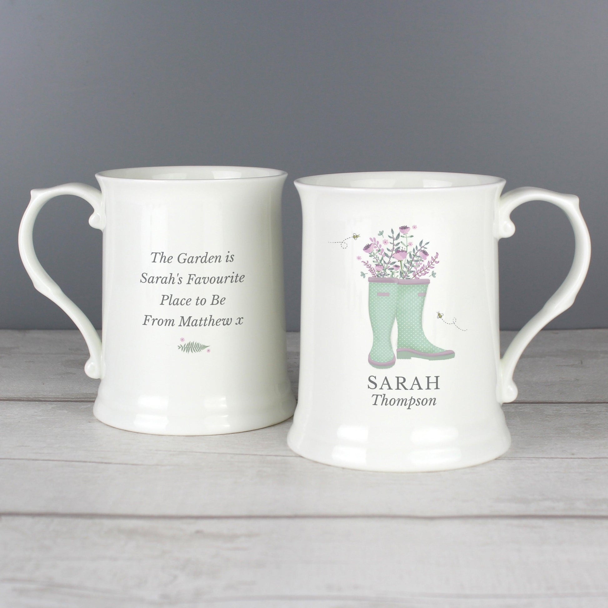 Personalised Ladies Wellies 15oz Mug