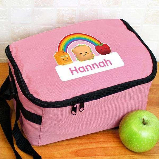 Personalised Pink Healthy Eating Lunch Bag - Myhappymoments.co.uk