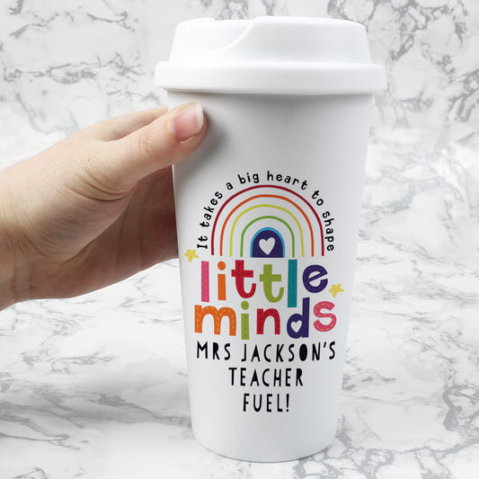 Personalised Shape Little Minds Travel Mug