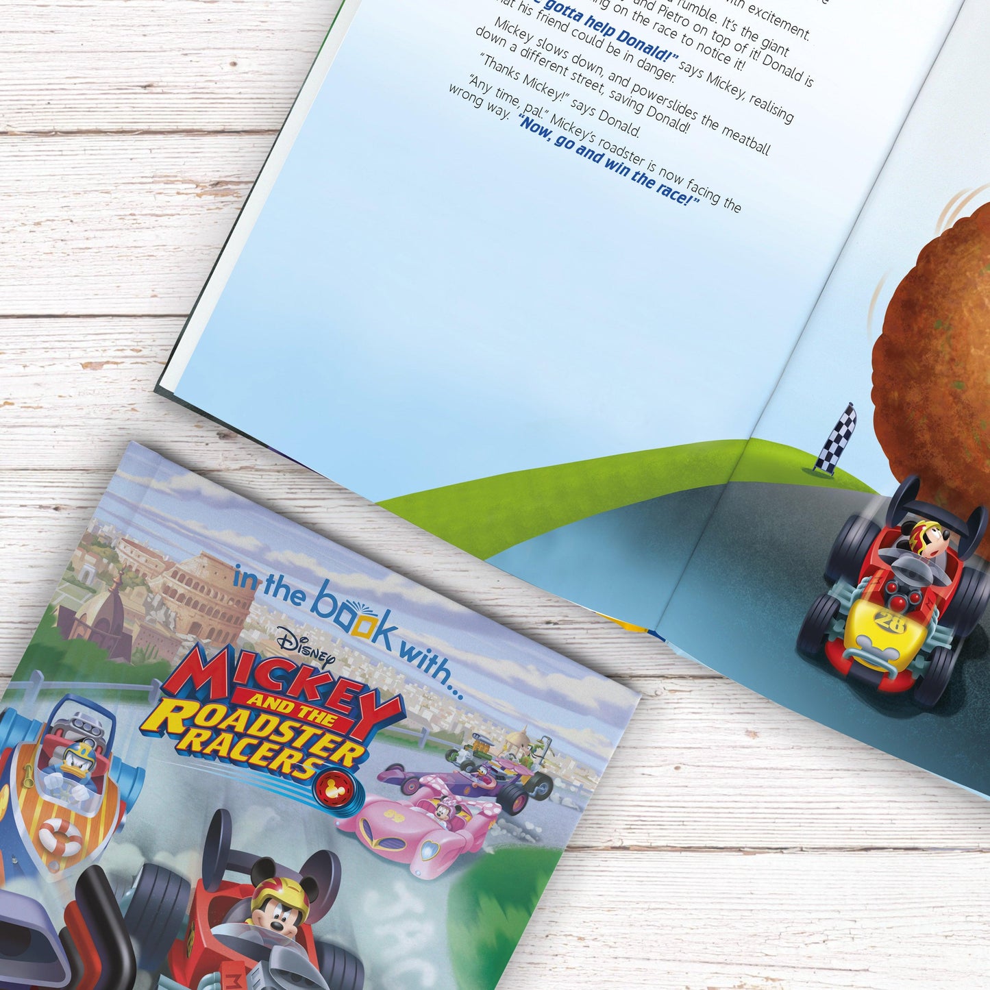 Personalised Disney Jr Mickey and the Roadster Racers Story Book