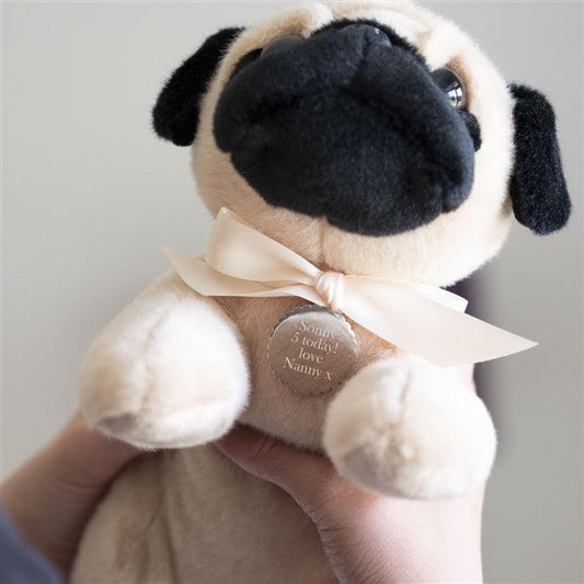 Personalised Perry The Pug Teddy Bear - Myhappymoments.co.uk