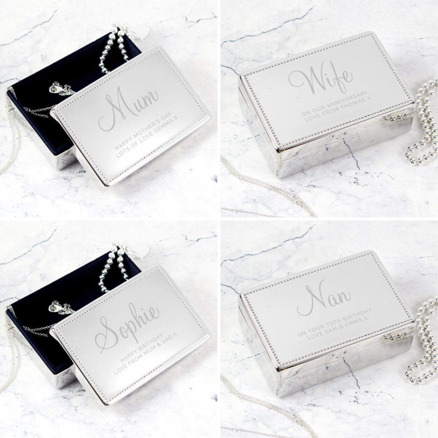 Personalised Rectangular Jewellery Box - Pukka Gifts