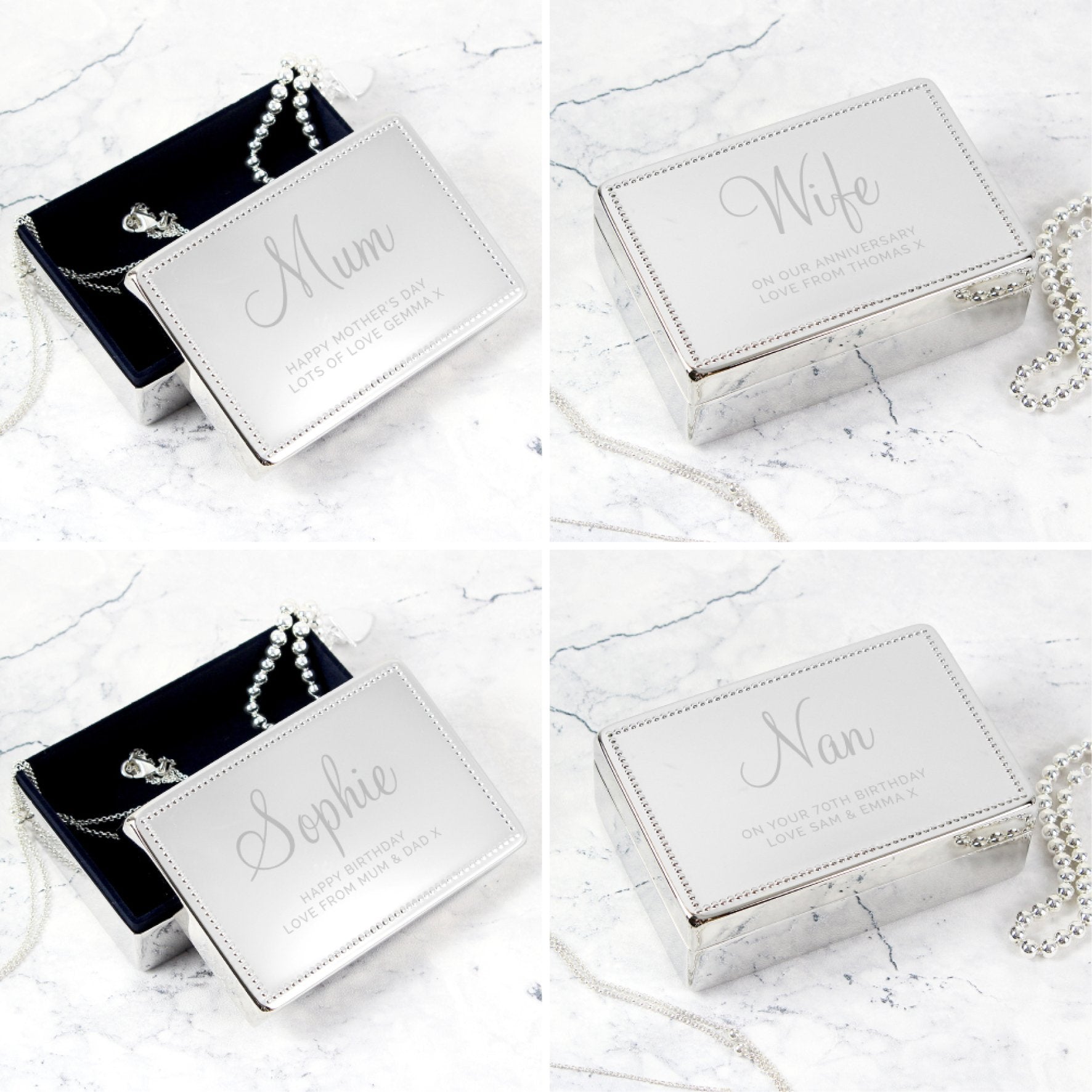 Personalised Rectangular Jewellery Box - Pukka Gifts