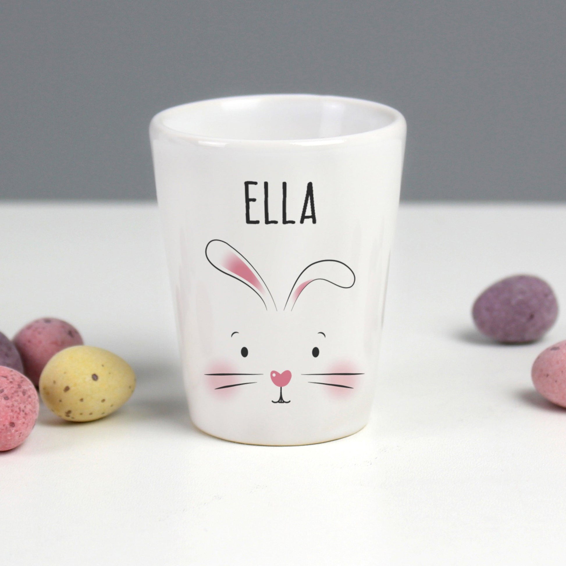 Personalised Bunny Features Egg Cup