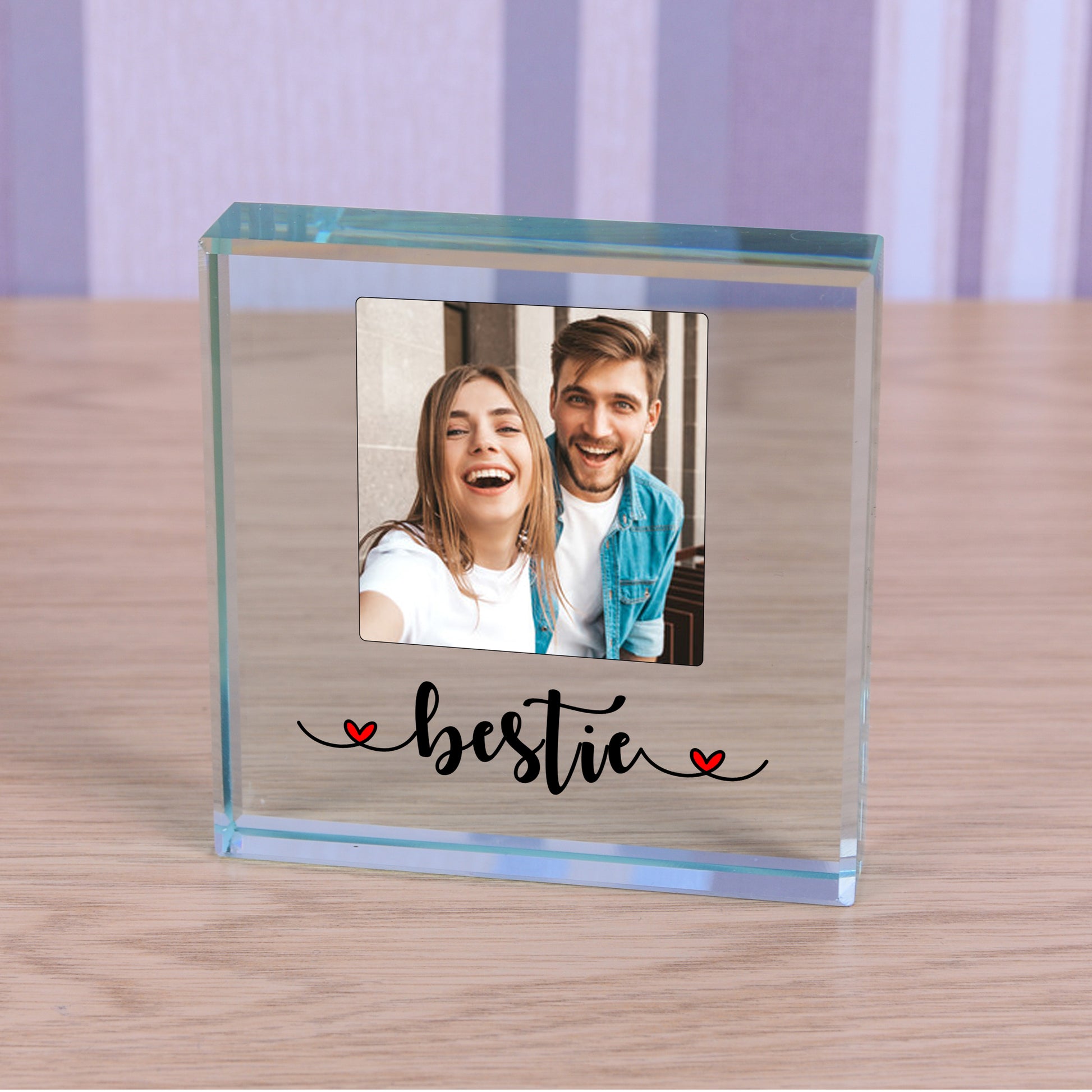 Best Friend Photo Glass Token Gift - Bestie