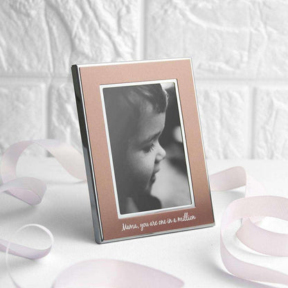 Personalised Small Rose Gold Metal Photo Frame - Myhappymoments.co.uk