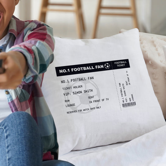 Personalised Football Ticket Cushion