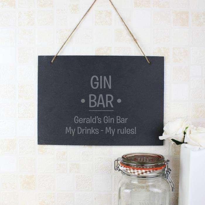 Personalised Large Hanging Slate Sign - Myhappymoments.co.uk