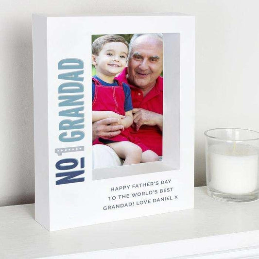 Personalised Number 1 Box Photo Frame 5x7 - Myhappymoments.co.uk