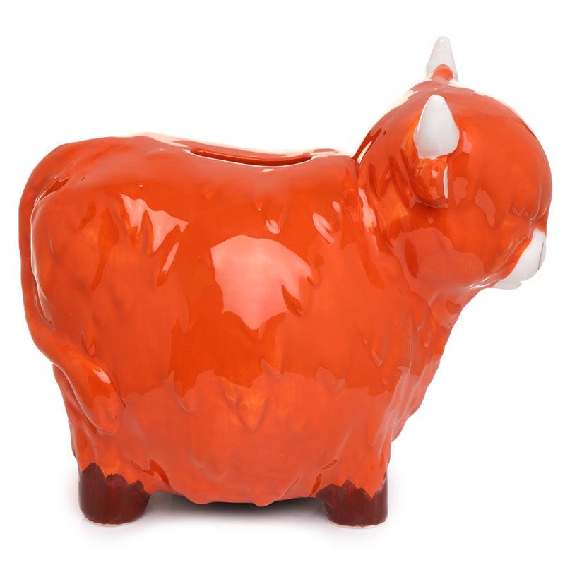 Highland Coo Cow Money Box