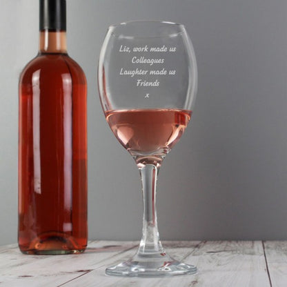 Personalised Any Message Wine Glass - Myhappymoments.co.uk