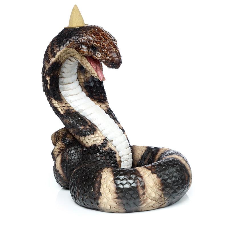 Coiled Cobra Snake Backflow Incense Burner