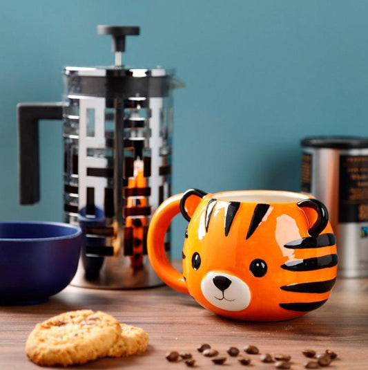 Cutiemals Ceramic Tiger Head Shaped Mug