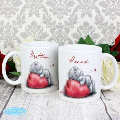 Personalised Me To You Heart Mug Set - Myhappymoments.co.uk