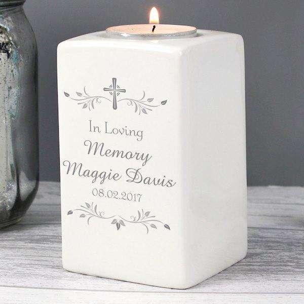 Personalised Sentiments Tea Light Candle Holder - Myhappymoments.co.uk