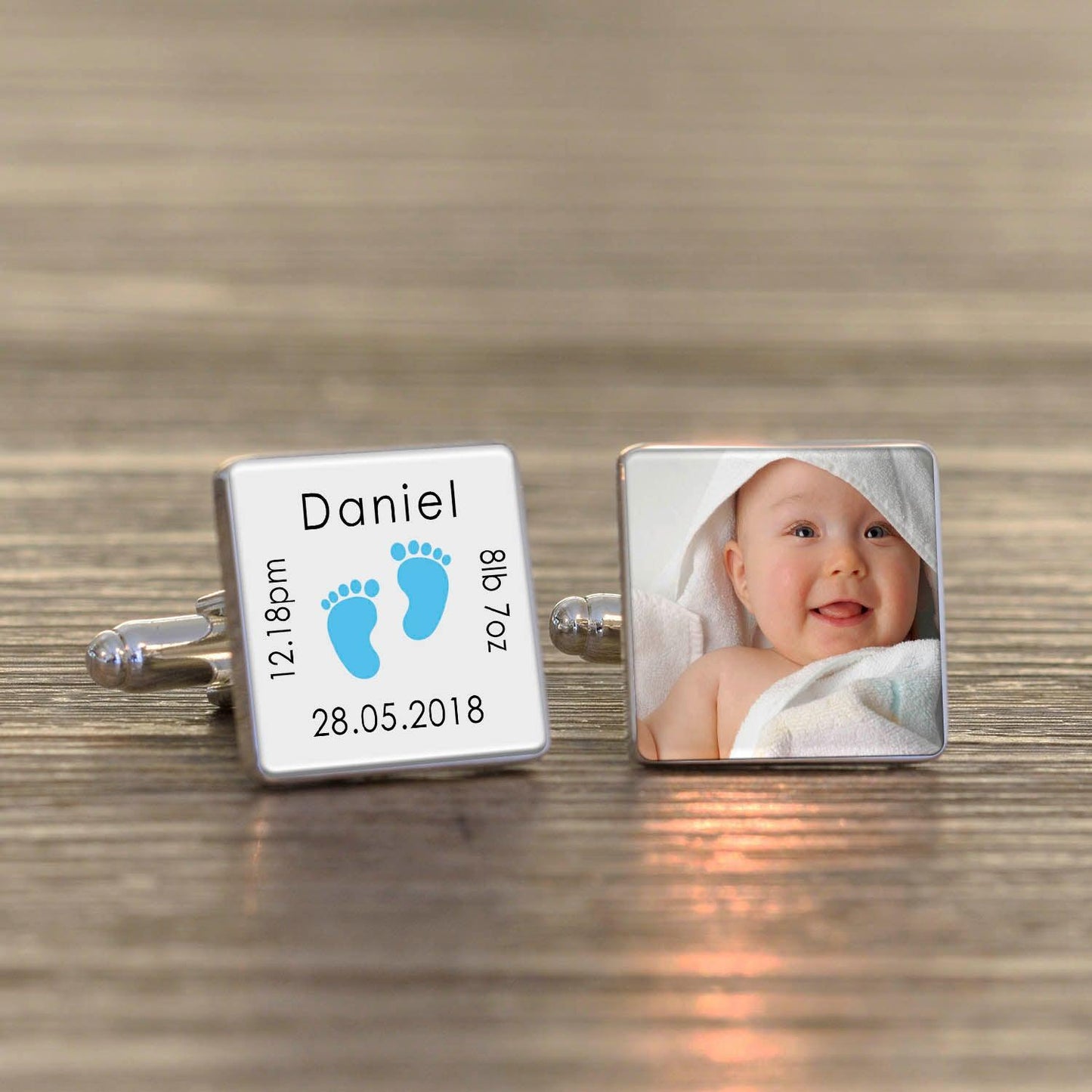 Personalised New Daddy Photo Cufflinks