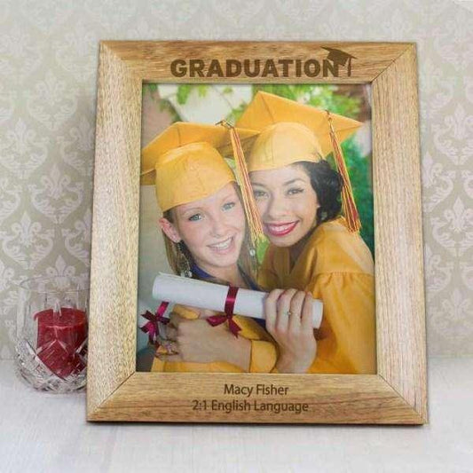 Personalised Graduation Wooden Photo Frame 8x10 - Myhappymoments.co.uk