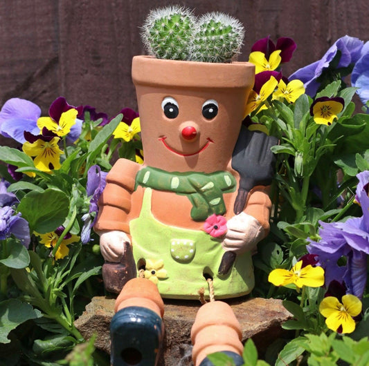 Terracotta Pot Man Planter