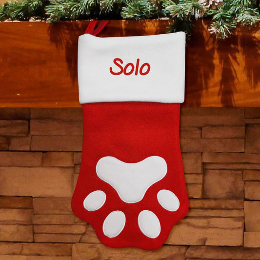 Personalised Paw Print Stocking