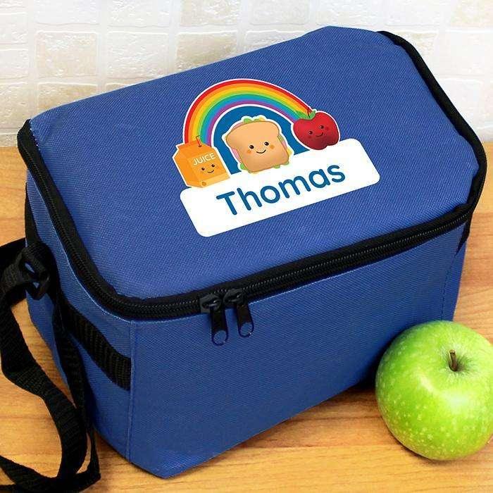 Personalised Blue Healthy Eating Lunch Bag - Myhappymoments.co.uk