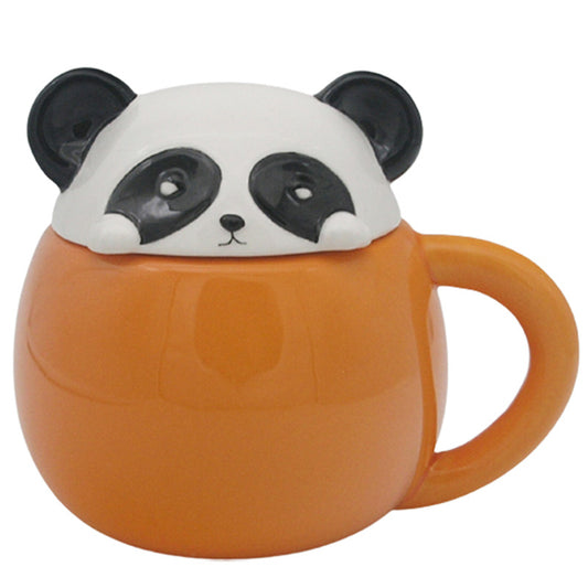 Adoramals Panda Peeping Lid Ceramic Lidded Animal Mug