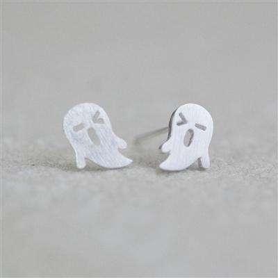 Sterling Silver Halloween Ghost Earrings - Myhappymoments.co.uk