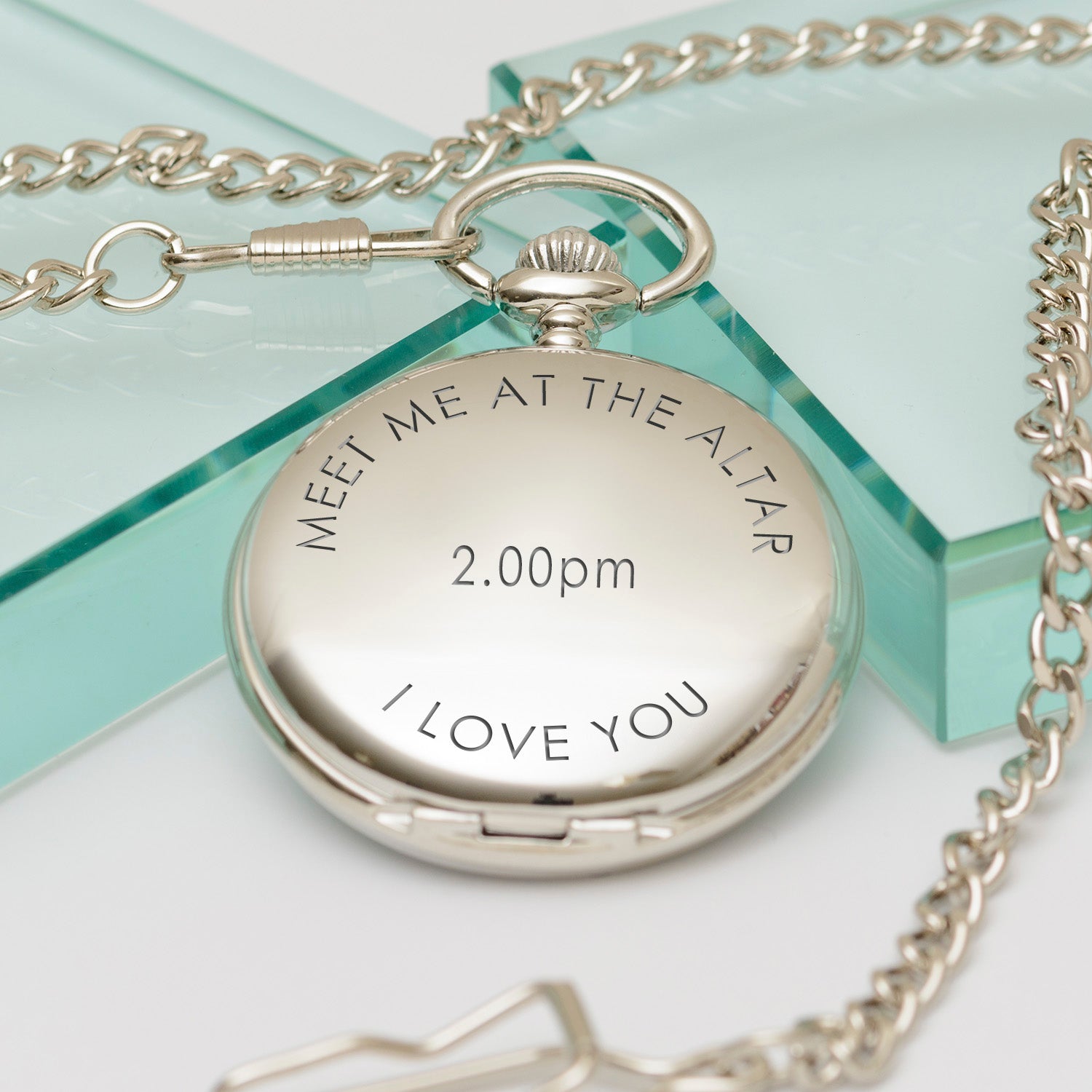 Personalised Meet Me At The Altar Pocket Watch - Groom