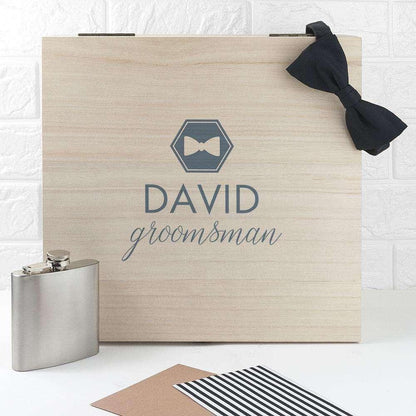 Personalised Groomsman Wooden Gift Box - Myhappymoments.co.uk