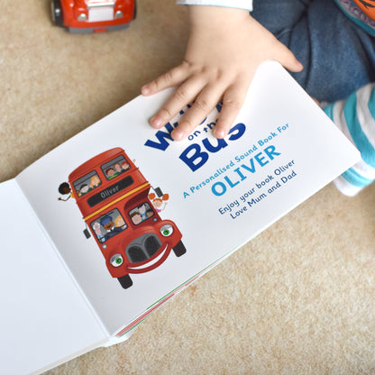 Personalised Wheels on the Bus Sound Book - Myhappymoments.co.uk