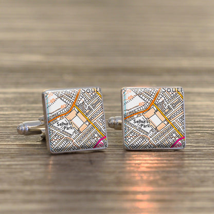 Football Stadium Map Cufflinks