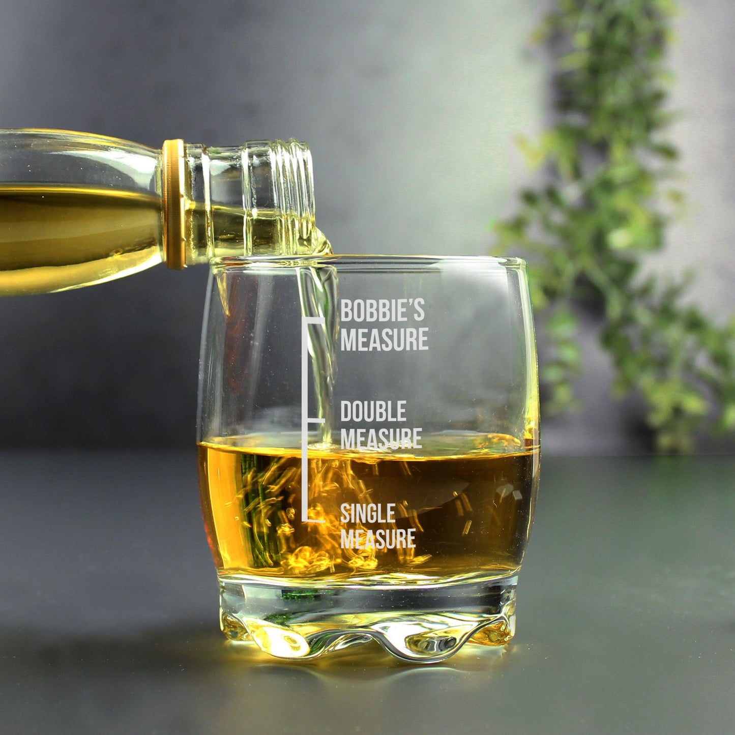 Personalised Novelty Measures Whisky Glass