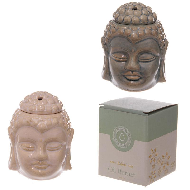 Crackle Glaze Thai Buddha Head Ceramic Oil Burner