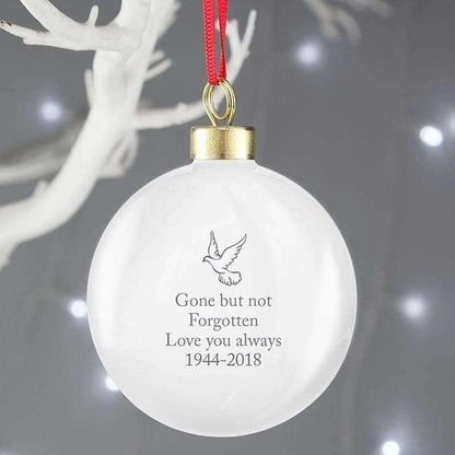 Personalised In Loving Memory Blue Bauble - Myhappymoments.co.uk