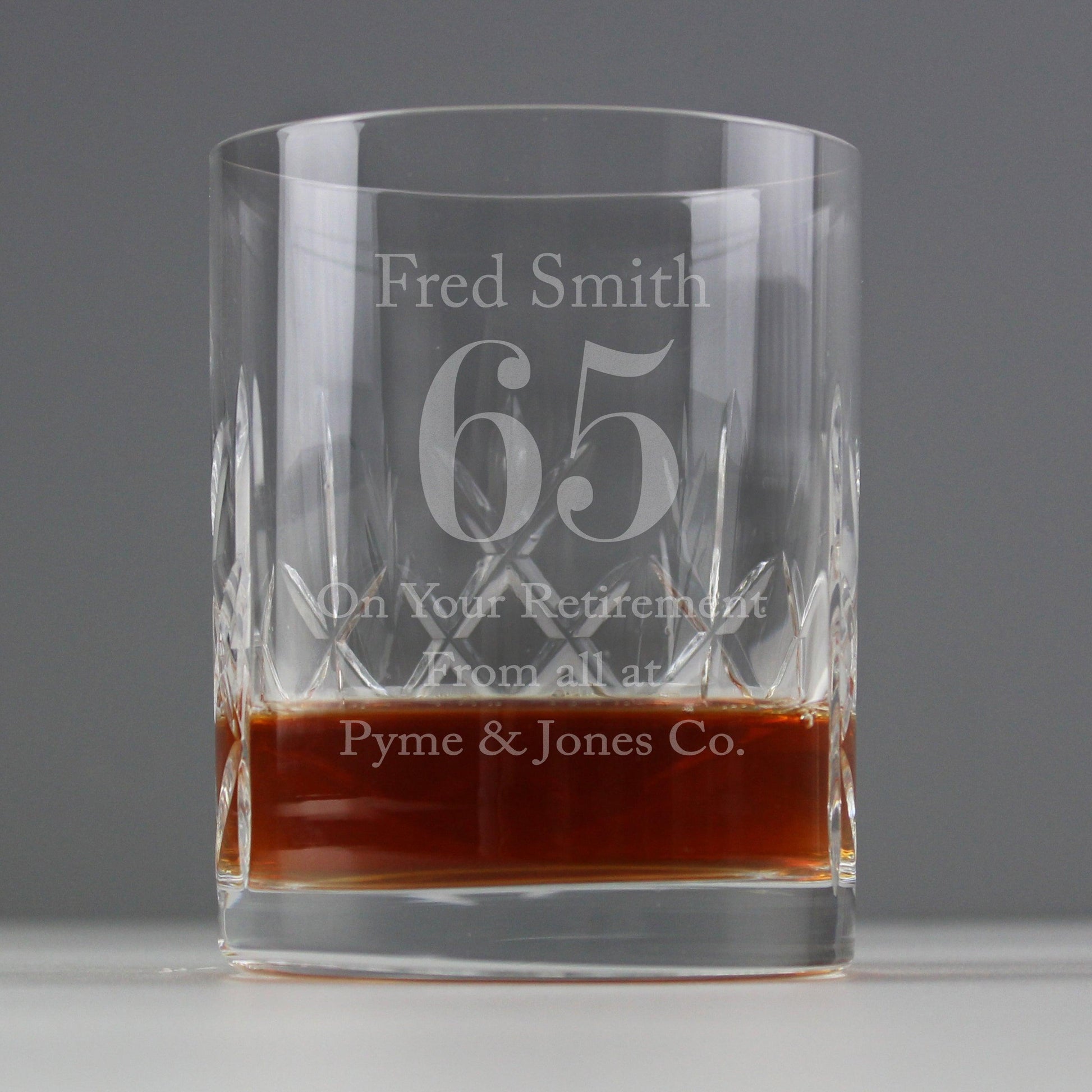 Personalised Birthday Cut Crystal Whisky Tumbler Glass - Free UK Delivery - Myhappymoments.co.uk