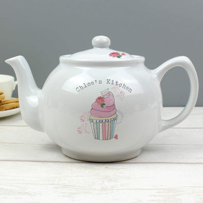 Personalised Vintage Pastel Cupcake Teapot - Myhappymoments.co.uk