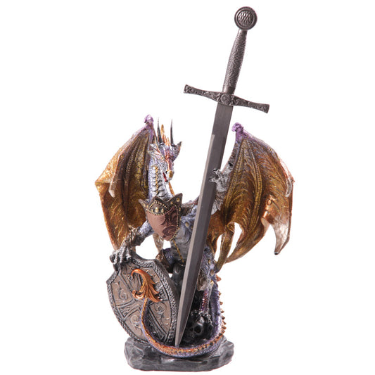 Dark Legends Fire Shield Dragon Figurine