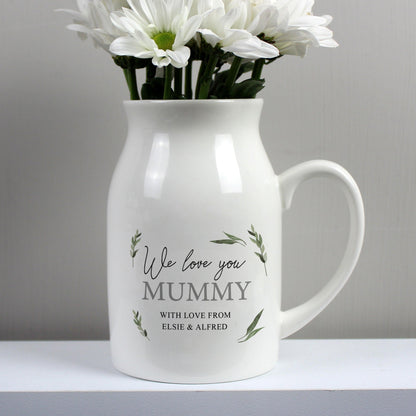 Personalised Botanical Flower Jug