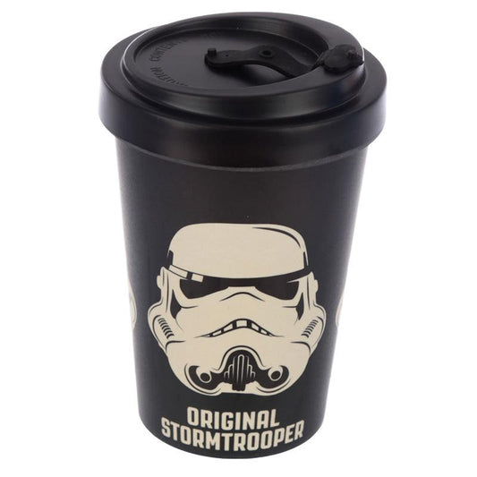 The Original Stormtrooper Black Reusable Screw Top Bamboo Composite Travel Mug