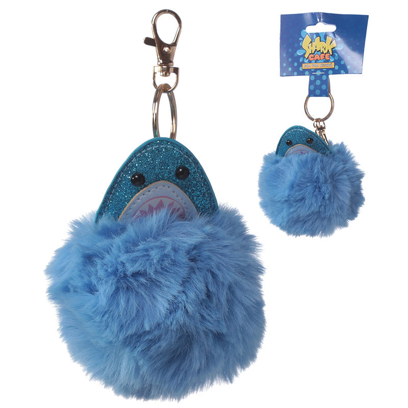 Shark Pom Pom Keyring - Myhappymoments.co.uk