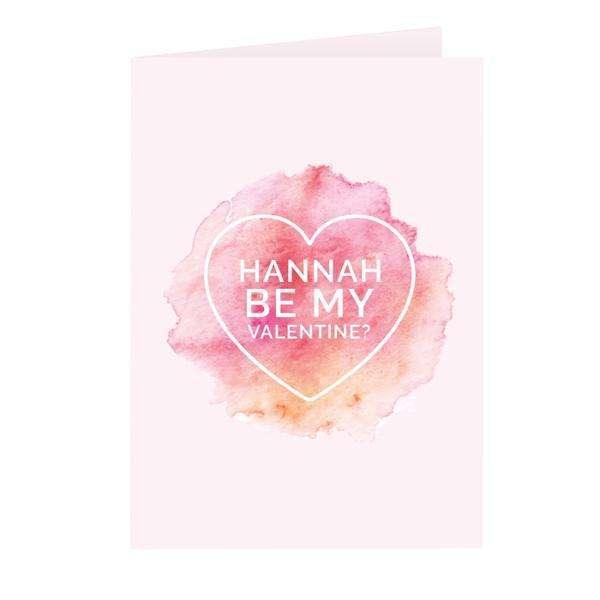 Personalised Be My Valentine Heart Card - Myhappymoments.co.uk