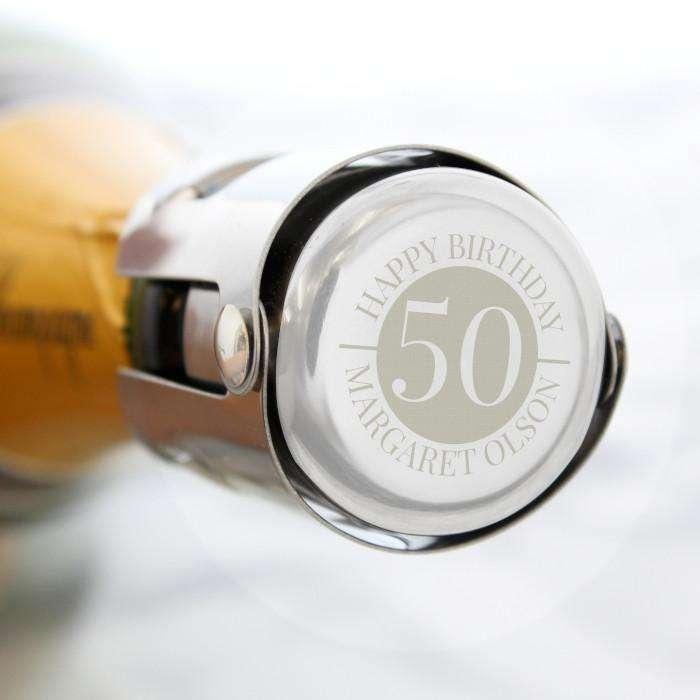 Personalised Birthday / Anniversary Bottle Stopper - Myhappymoments.co.uk