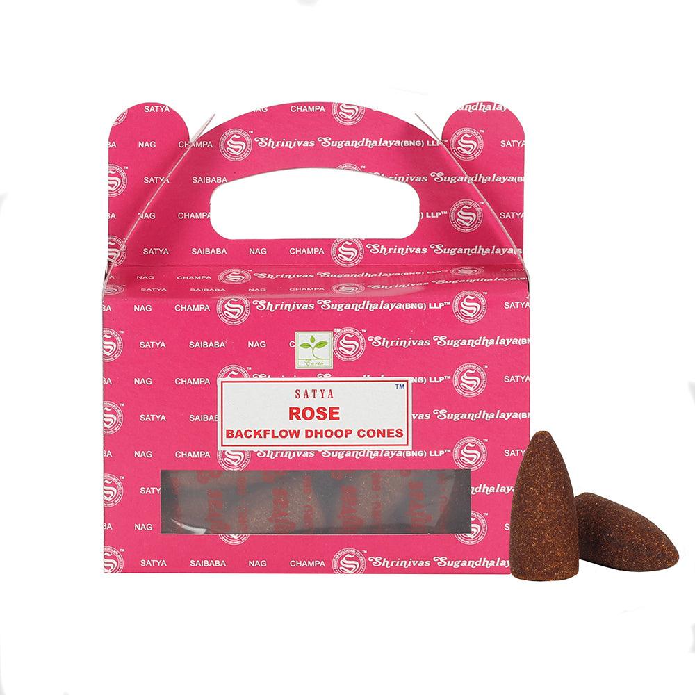 Box of 6 Satya Rose Backflow Dhoop Cones