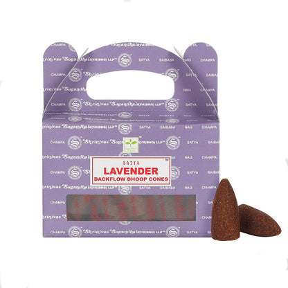 Box of 6 Satya Lavender Backflow Dhoop Cones