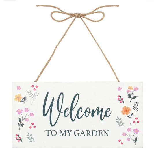 Botanical Welcome to My Garden Sign